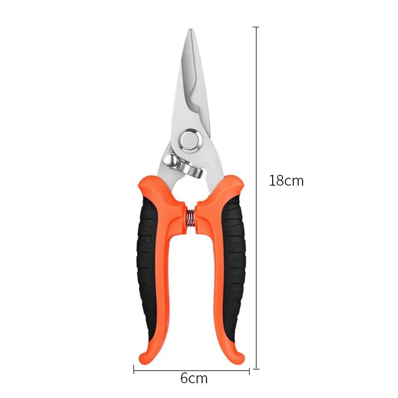 

1pc Portable Multifunctional Stainless Steel Electrician Shears For Wire Cutting Groove Trimming Tree Pruning 1pc