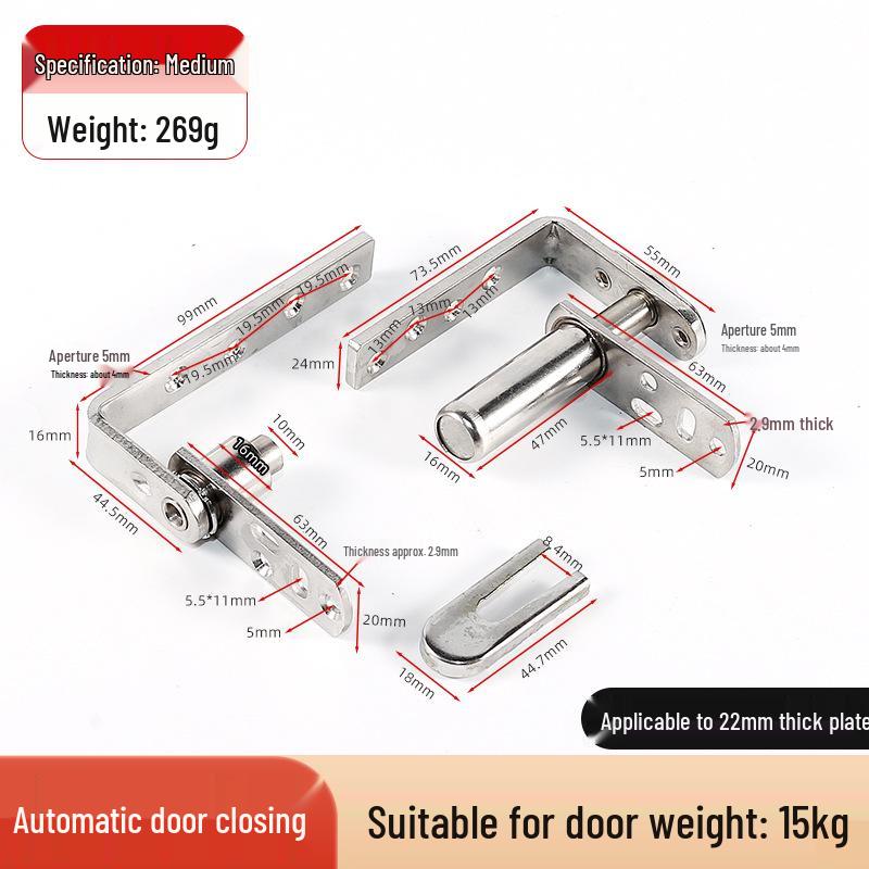 Dual-Action Spring-Loaded Bar Counter Hinge for Denim Doors