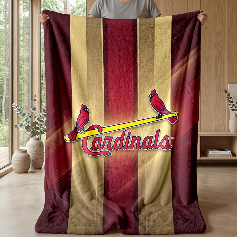 St. Louis Cardinals Flannel Fleece Blanket Cozy Warm Throw Blanket For Couch Bed Travel All Season Use