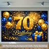 1 Stück 2D-Hintergrundstoff 2 Polyester-Hintergrundstoff für die 70. Geburtstagsfeier-Szene Partybanner