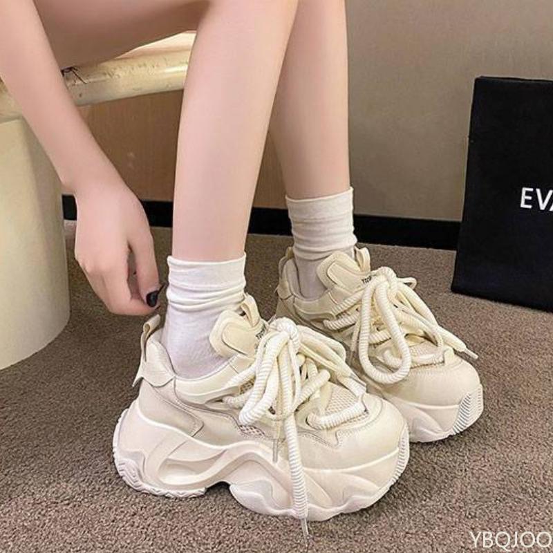 Dad Shoes, Women's 2025 Spring New Thick Soled Breathable Versatile Sports Leisure Vulcanized Shoes Sneakers Zapatos De Mujer