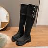 Over-the-knee boots for women's 2025 new autumn and winter, small people increase their height, and two wear folded Maillard boots, long boots.