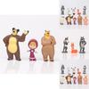 Adorable Masha And The Bear Action Figure Set Perfect For Cake Toppers And Playtime Fun