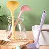 Long Handle Silicone Soup Spoon Large Ramen Noodles Tablespoons  Pot Porridge Ladle Scoop Kawaii Japanese Kitchen Utensils