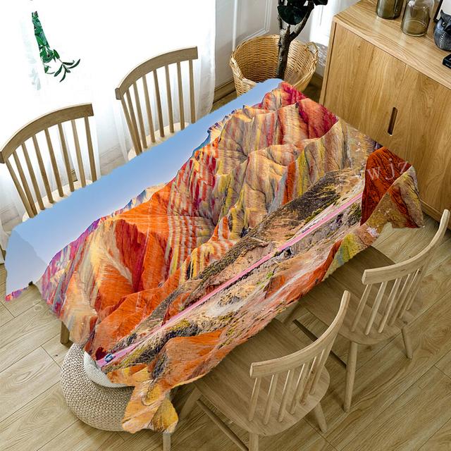 Tovaglia alla Moda Strada Cucina Rettangolare Tovaglia da Tavolo da Pranzo Scenario Tramonto Cena Festa Matrimonio Decorazione Accessori