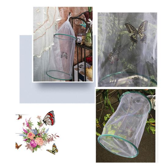 Butterfly Experiment Cage Handheld Easy Storage Folding Breathable Transparent Feeding Portable Observation