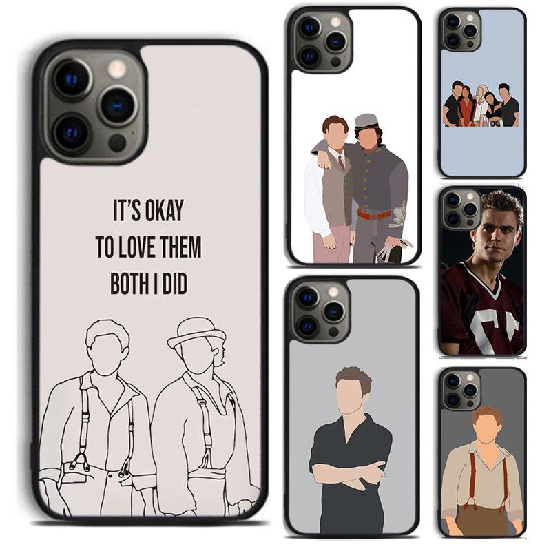 Damon Salvatore Stefan Phone Case Back Cover for iPhone 17 Air 16 15 14 13 11 12 Pro Max Plus Fundas Coque