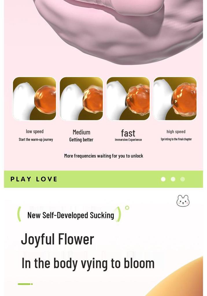 Play Love Little Monster Vibrator - Powerful Suction & Strong Shock Female Masturbation Toy, Insertable Egg for Adult Use