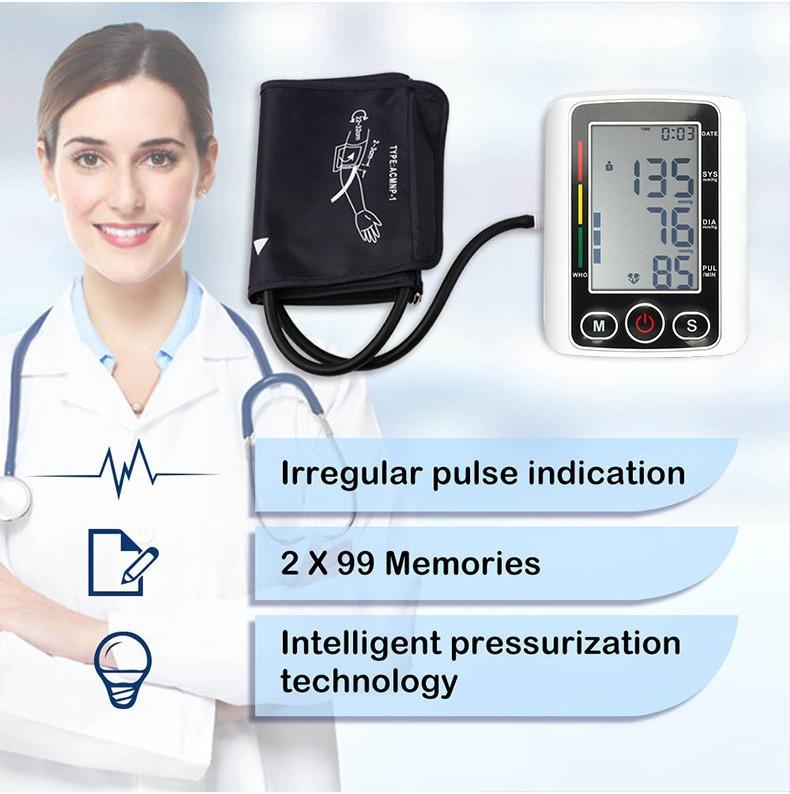Multilingual Digital Arm Blood Pressure Monitor: English, Russian, Thai