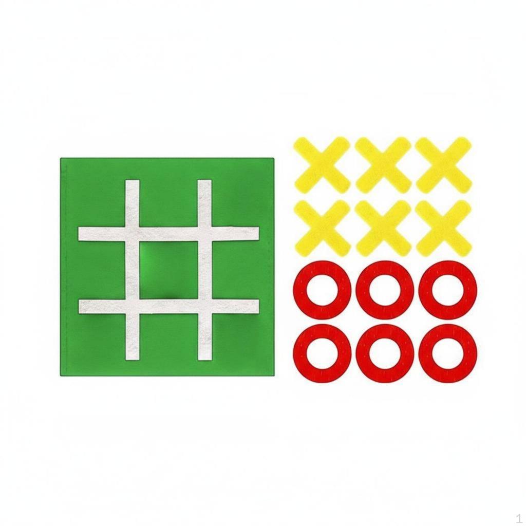 Toe Strategy Board Game, Mini Noughts and Crosses Game Easy to Store Portable