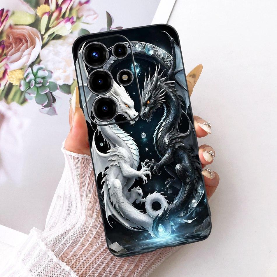 For Itel S26 Ultra 2026 Cool Dragon Tiger Pattern Phone Case For Itel Super 26 Ultra 26Ultra Black Silicone Soft Cases