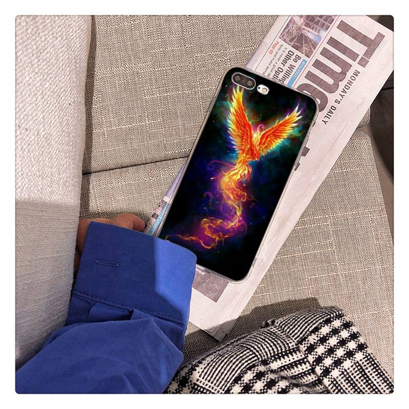 Cool Animal Phoenix Flamingo Phone Case for iphone 13 X XS MAX 6 6s 7 7plus 8 8Plus 5 5S se 2020 XR 12 11 pro max Fundas Capa