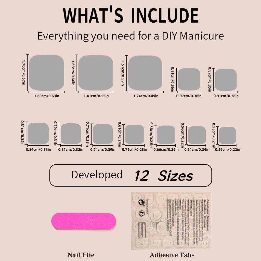 Removable Wearable Short Toenails: White French Edge with Rhinestones Fake Nail Stickers