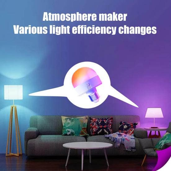 Magnetic LED Bulb with Remote Type-C Rechargeable Warm Light for Mood Lighting Timer & Dimmable Light Bulb for Parties Home Decor