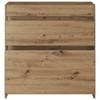 Artisan Oak Bathroom Vanity Unit 78.5 X 37.5 X 81 Cm Particleboard