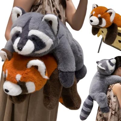 40–65 cm, niedliches, hochwertiges Simulationstier, Waschbär, Roter Panda, Fuchs, Plüschpuppe, Kissen, Heimdekoration für Jungen und Mädchen, Weihnachtsgeschenk