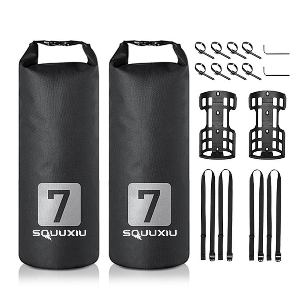 2pcs 5L Bike Fork Bag Waterproof Roll Top Dry Bag Bicycle Fork Bag Cycling Pack Bike Pannier