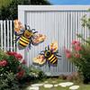 Creative Bees Wall Hanging Decoration For Garden Window Balcony And Outdoor Decoration Handcrafted With Rustproof Finish