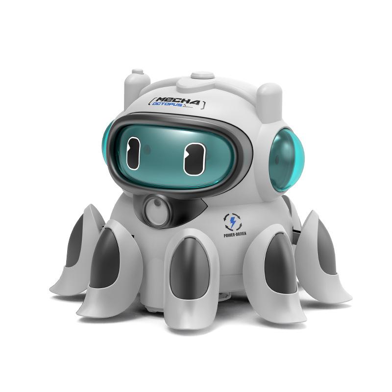 New electric walking octopus toy with auto obstacle avoidance cool lighting music for kids
