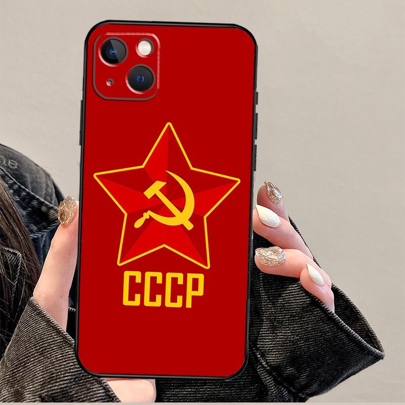 CCCP Soviet Union Russia Case For iPhone 11 12 13 14 15 16 Pro Max XS X XR Plus 12 13 Mini Phone Cover