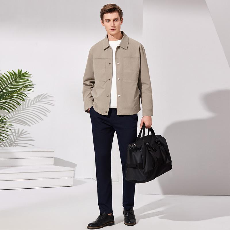 [Straighty and Easy to Maintain] workwear casual style jacket for men's spring and autumn lapel men's wear 2024 new commuting jacket