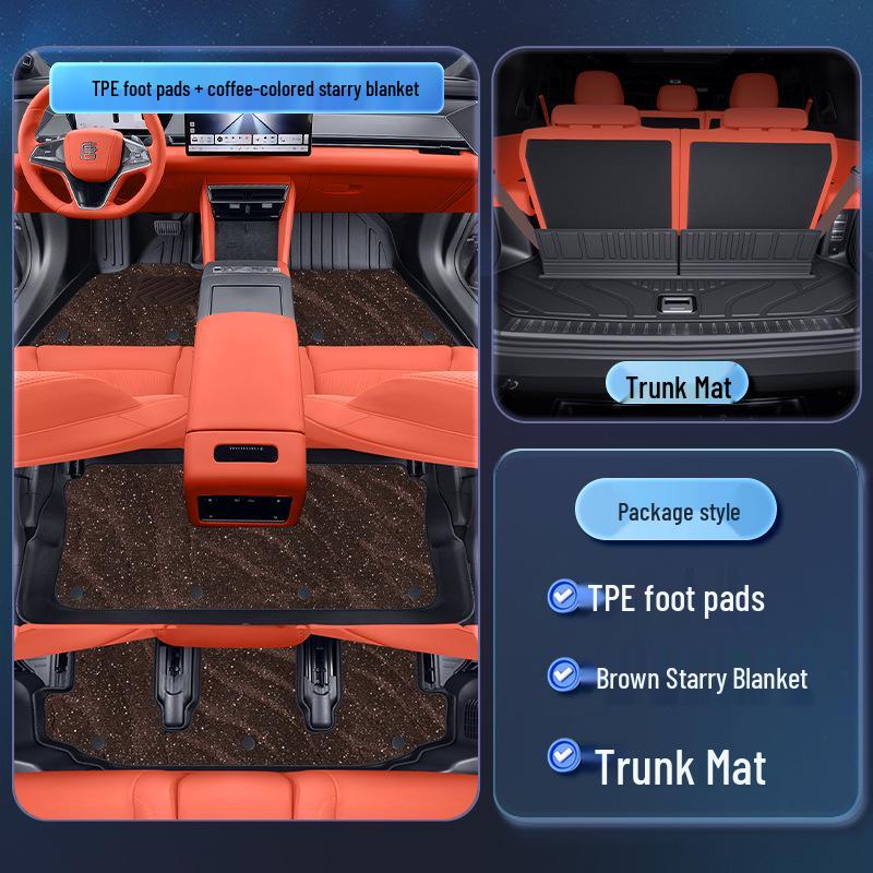 BYD Tang L 2025 Floor Mats TPE Interior Accessories