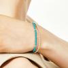 LUNNE Silver 925 Point Ball Turquoise Bracelet #LSB20
