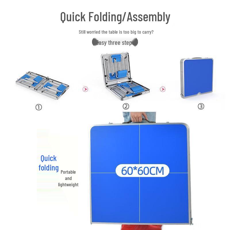 Outdoor Folding Table with Stools and Umbrella Hole