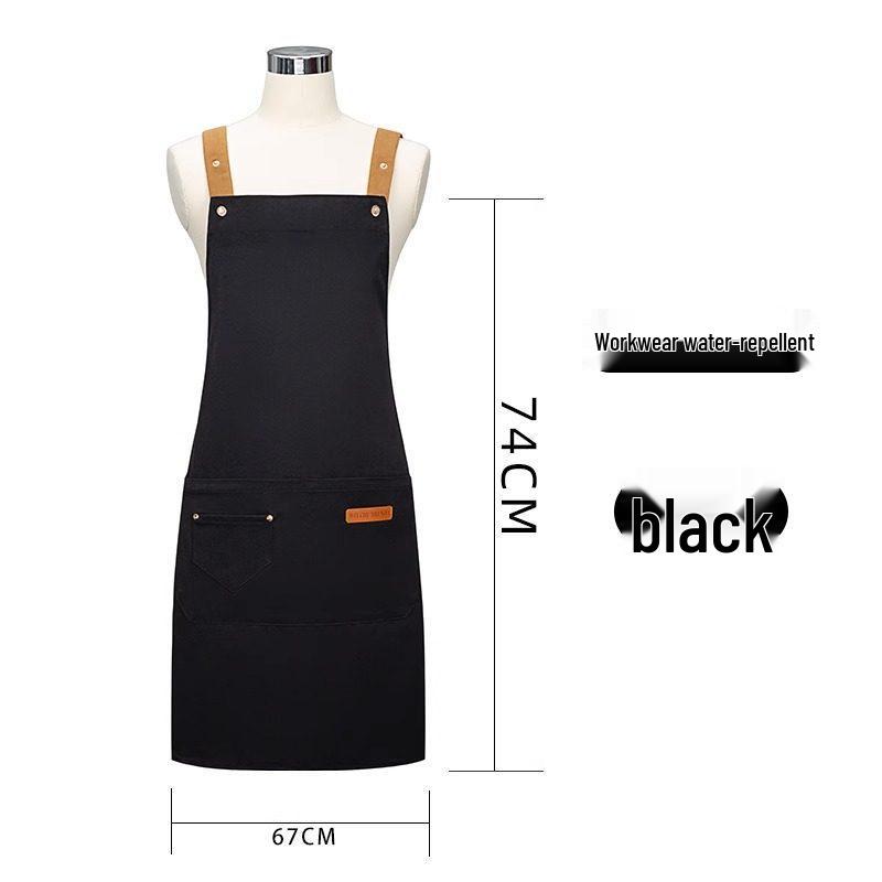 Men's Waterproof Oil-proof Logo Print Kitchen Apron for Home & Commercial Use