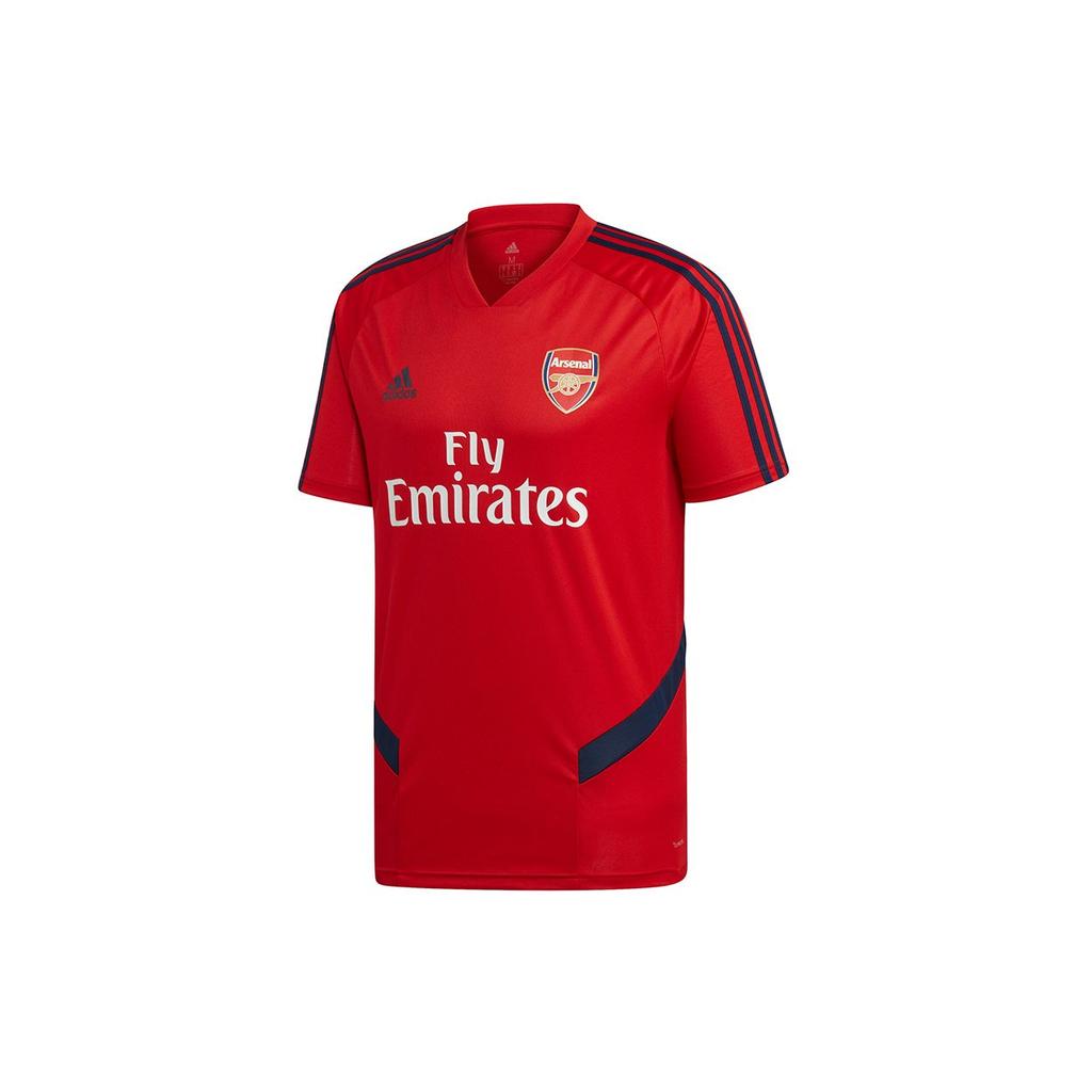 Adidas Arsenal T Shirts Men's Red V Neck Moderate Straight Fit EH5701