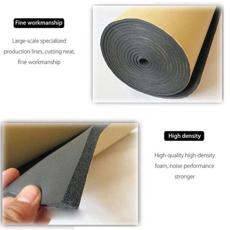 1Pc 30*50Cm Auto Adhesive Cotton Insulation Foam Car Sound Proofing Deadener