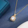Super Shiny Colorful Square Diamond Necklace: Elegant Seven-Color Zirconia Collarbone Chain