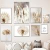 Nordic Plants Canvas Painting, Wild Grass, Landscape, Letters, Dandelion Poster, Home Living Room, Sofa Background, Wall Picture
