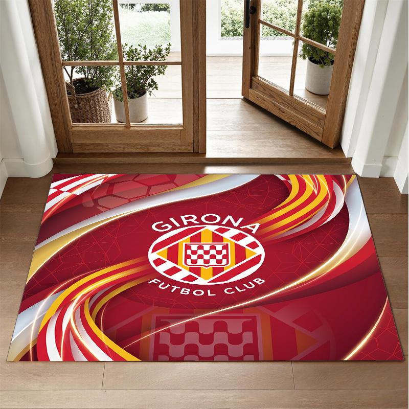 Girona FC Design Crystal Velvet Rug Soft Decorative Mat for Bedroom Entrance
