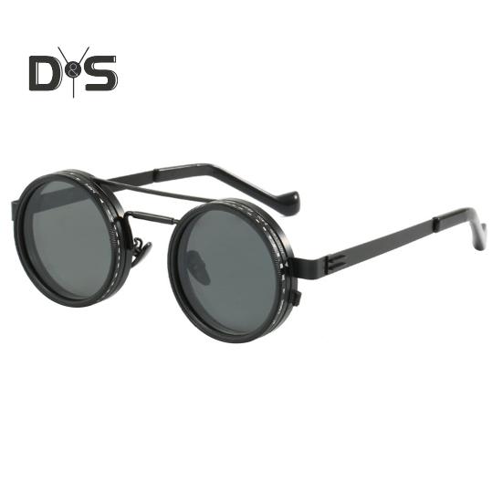 

1-9 передач регулируемые солнцезащитные очки тонированные очки ретро круглые поляризованные очки с ND фильтр линзы для мужчин рыбалка вождение пляж тень чёрный