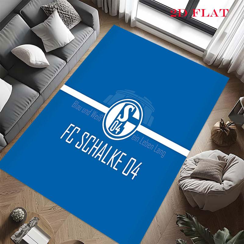 Schalke Logo Poster Carpet Rug for Living Room Bedroom Home Sofa Decoration,Kids Play Nonslip Floor Mat