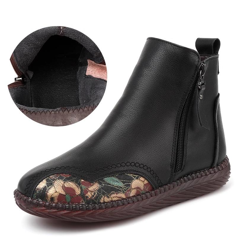 Fashion GKTINOO Fashion Women Boots Autumn Boots Genuine Leather Ankle Boots 2025 Winter Warm Fur Plush Women Shoes Big Size 43