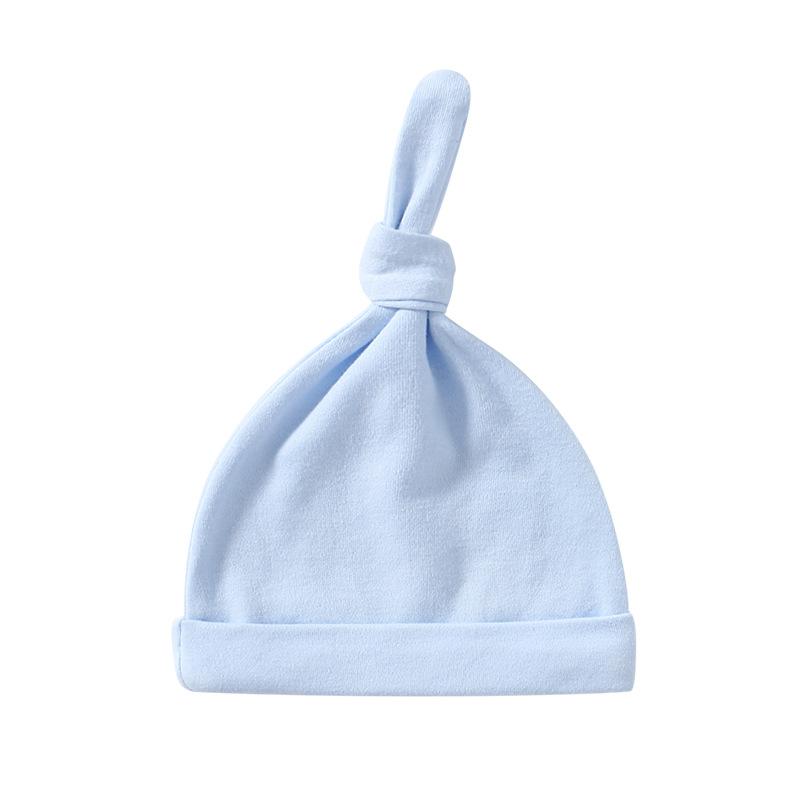 Baumwolle Neugeborenen Baby Mützen Jungen Mädchen 0-3M Schlafmützen Unisex Hübsche Säuglings Krankenhaus Mützen DIY Verstellbare Bonnet Fotografie Requisiten