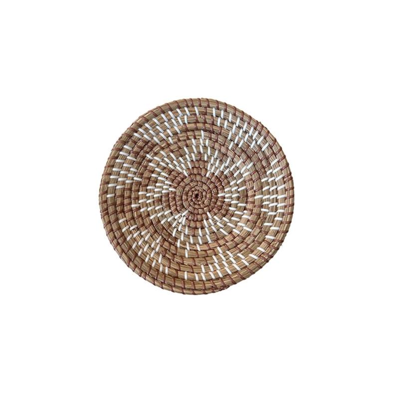 Bohemian Ethnic Circular Wall Decor Homestay Living Room Straw Woven Hanging Woven Background Dekoration