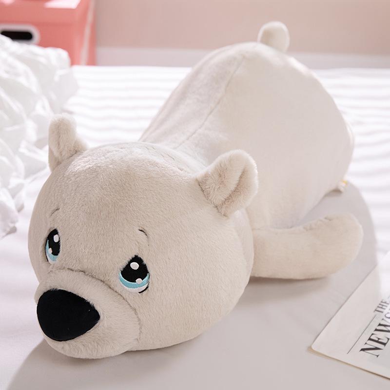 Cute polar bear doll sleeping pillow plush doll cute cute bear toy birthday gift doll