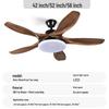 Retro Wood Grain Silent Ceiling Fan with Light for Dining, Bedroom, or Living Room