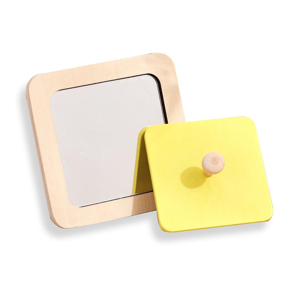 Baby Montessori Mirror Puzzle Busy Board Wooden Toys Children Early Educational Sensory Toy For Toddler Preschool Teaching Aids