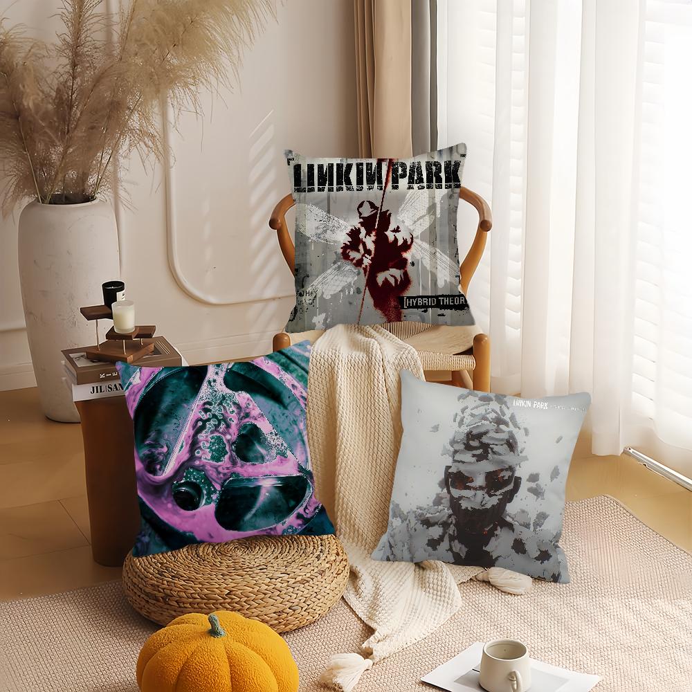 Rock Band L-Linkin P-park Pillow Case Applicable Space For Guest Rooms Interiors Cars Office House Decoration