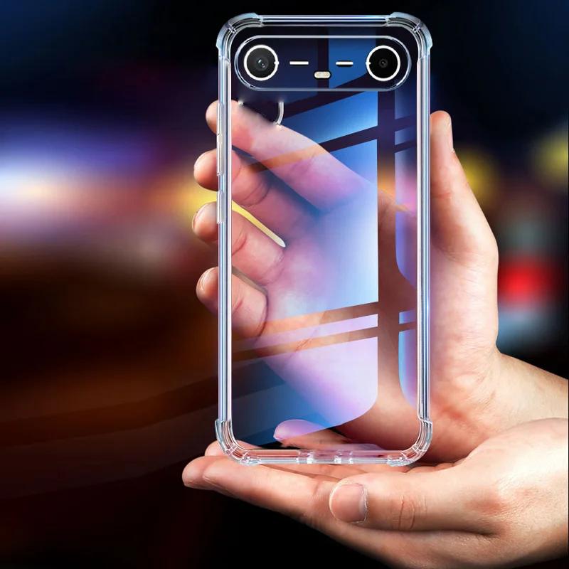 

EUCAGR Для Tecno Spark Slim SparkSlim Подушка безопасности Полная защита Мягкий ТПУ задний чехол Для Tecno Pova Slim PovaSlim Защитный чехол Tecno Spark Slim прозрачный