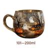 Halloween Themed Painted Glass Cup For Dining Parties Dishwasher Safe 200ml Capacity Painted Glasswares