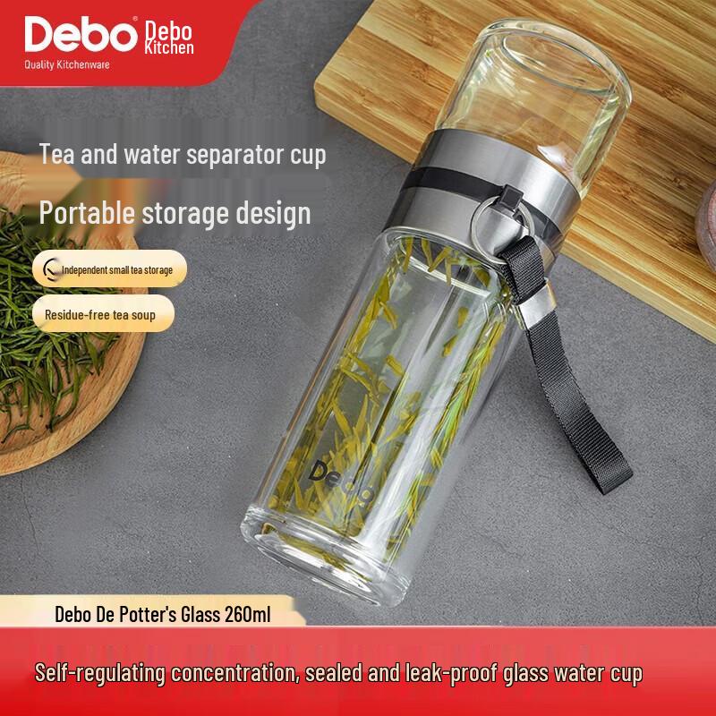 Debo DEP-746 Portable Glass Tea Infuser Bottle