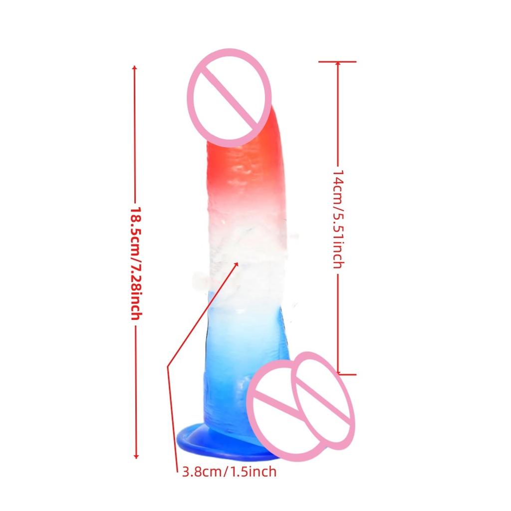 Hot Sale Glass Dildo Female Double Color Dildo Sex Adult Products Female Butt Plug Masturbation Devices