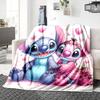 1Pc Stitch Angel Blanket Soft Throw Blanket For Home Bedroom Bed Sofa Travel Office Solid Christmas Blanket