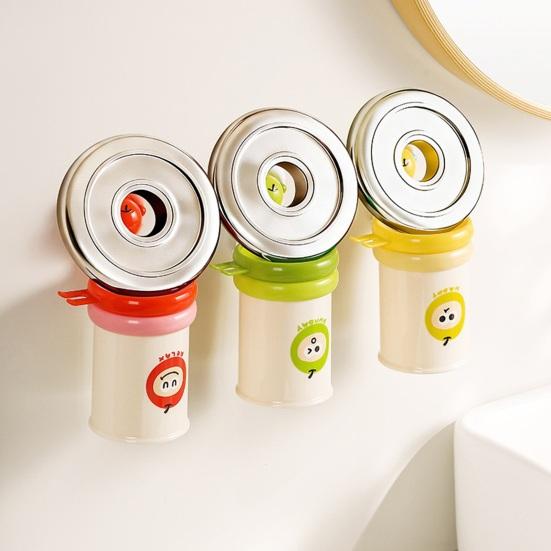Suction Cup Toothbrush Holder Wall-Mounted No-Drill Cup Holder Magnetic Self-Adhesive Multi-Functional Bathroom Organizer for Toothbrushes Toothpaste