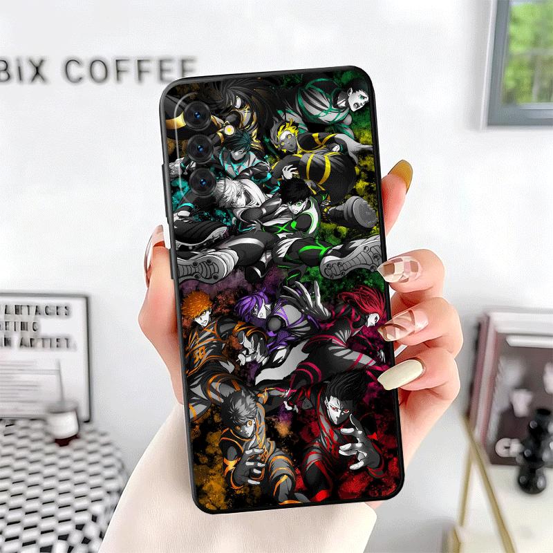 Blue L-Locks Football Anime Soft Phone Case for Samsung A17 A37 A57 A16 A26 A36 A56 A15 A25 A35 A55 A14 A24 A34 A54 A13 A23 A33